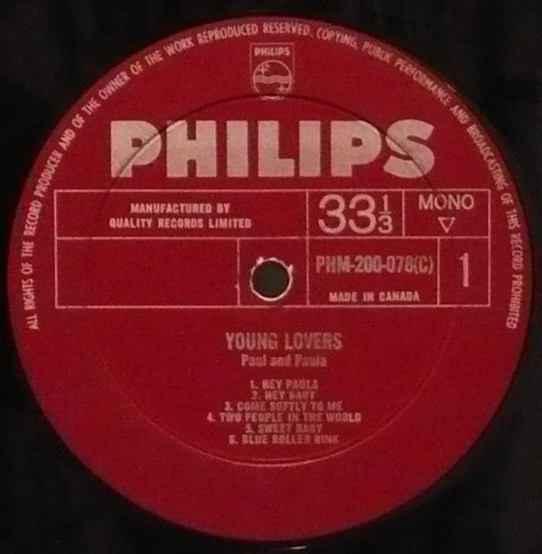 Paul & Paula : Sing For Young Lovers (LP, Album, Mono)