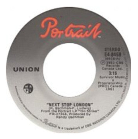 Union (17) : Next Stop London (7", Single)