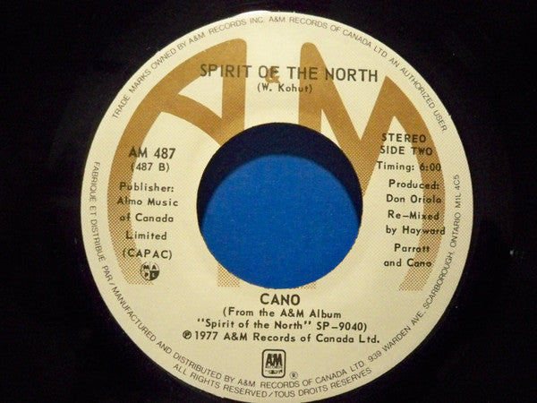 Cano : Carrie / Spirit Of The North (7", Single)