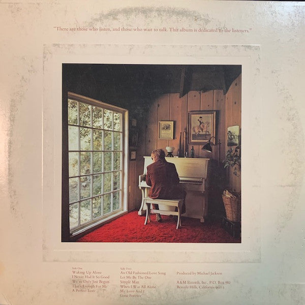 Paul Williams (2) : Just An Old Fashioned Love Song (LP, Album, Die)