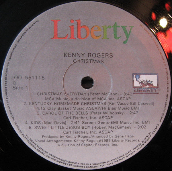 Kenny Rogers : Christmas (LP, Album, Club)