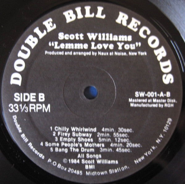 Scott Williams (4) : Lemme Love You (LP, Album)