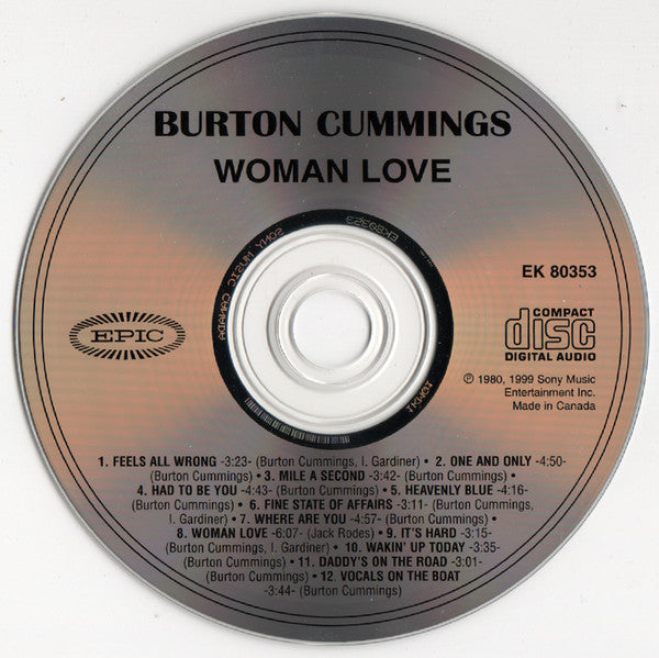 Burton Cummings : Woman Love (CD, Album, Enh, RE, RM)