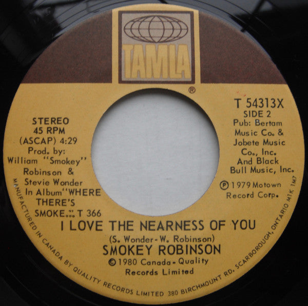 Smokey Robinson : Heavy On Pride (Light On Love) (7", Single)