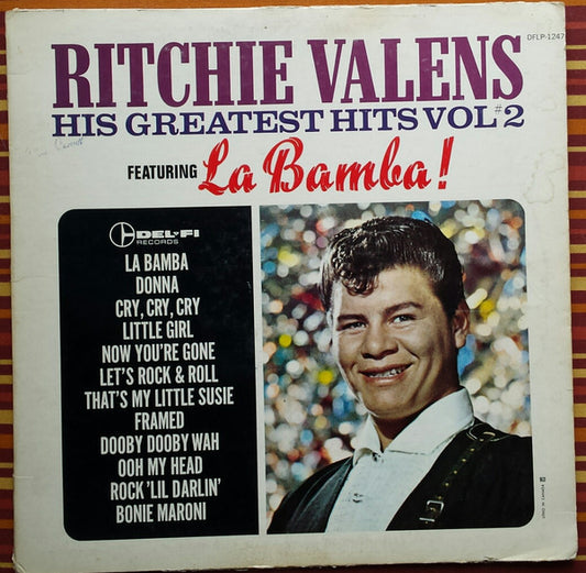 Ritchie Valens : His Greatest Hits Vol #2 Featuring La Bamba!  (LP, Comp, Mon)