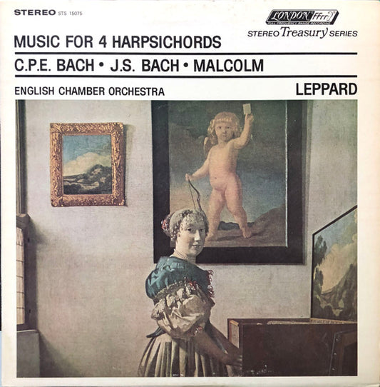 C.P.E. Bach*, J.S. Bach*, English Chamber Orchestra, Leppard* : Music For 4 Harpsichords (LP, Album, RE, RP)