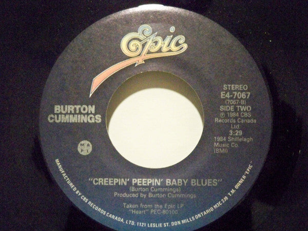 Burton Cummings : Whatever Happened To Your Eyes / Creepin' Peepin' Baby Blues (7", Single)