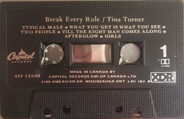 Tina Turner : Break Every Rule (Cass, Album, XDR)