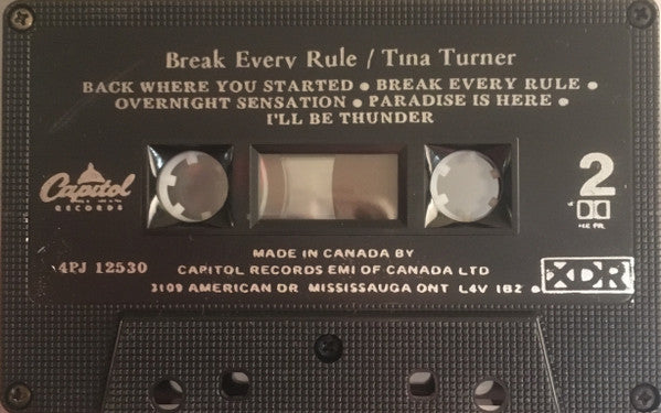 Tina Turner : Break Every Rule (Cass, Album, XDR)
