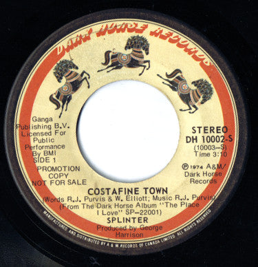 Splinter (2) : Costafine Town  (7", Single, Mono, Promo)