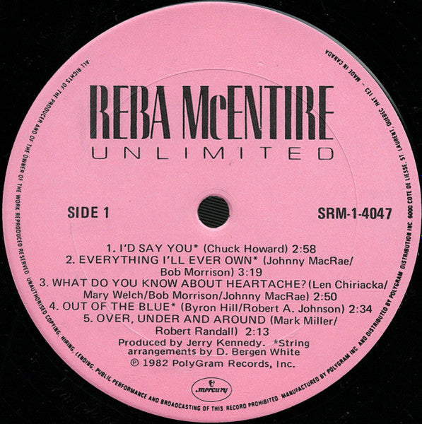 Reba McEntire : Unlimited (LP, Album)
