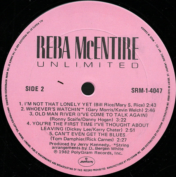 Reba McEntire : Unlimited (LP, Album)
