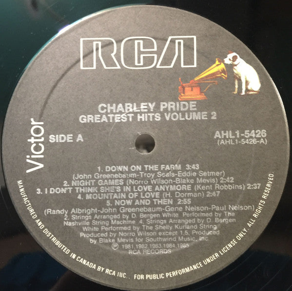 Charley Pride : Greatest Hits, Volume 2 (LP, Comp)
