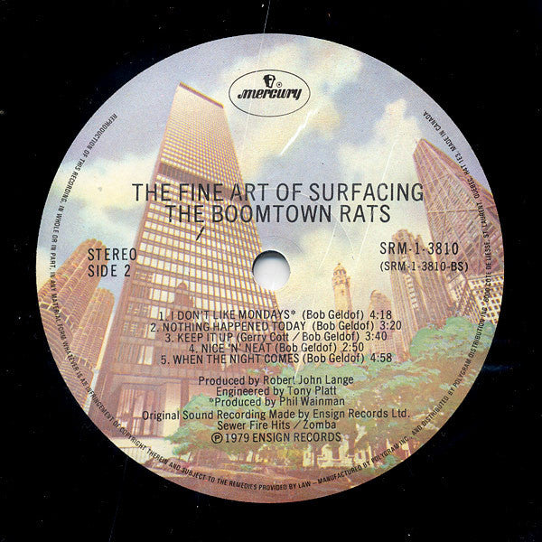 The Boomtown Rats : The Fine Art Of Surfacing (LP, Album)