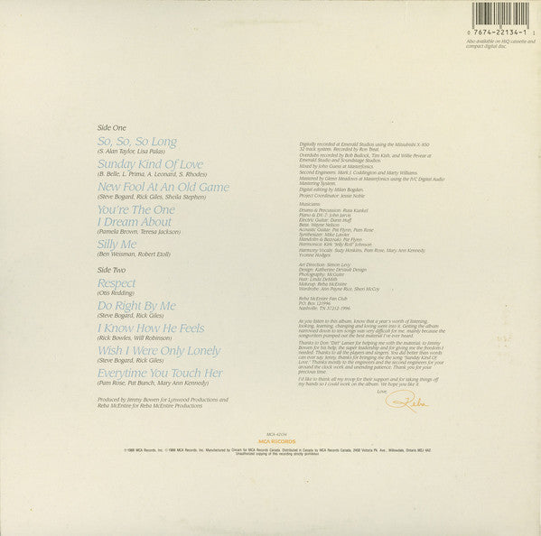 Reba McEntire : Reba (LP, Album)