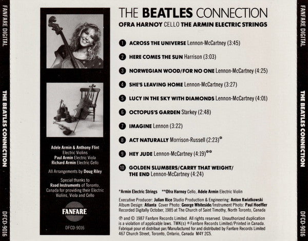 Ofra Harnoy, The Armin Electric Strings : The Beatles Connection (CD, Album)