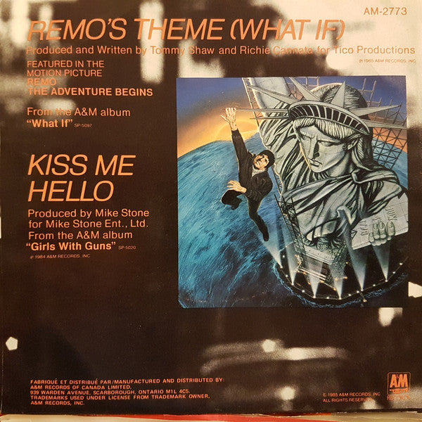 Tommy Shaw : Remo's Theme (What If) (7", Single)