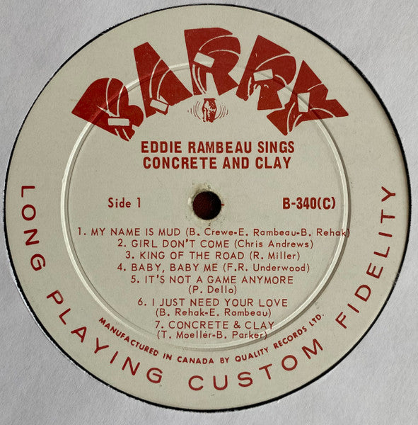 Eddie Rambeau : Sings Concrete And Clay  (LP)