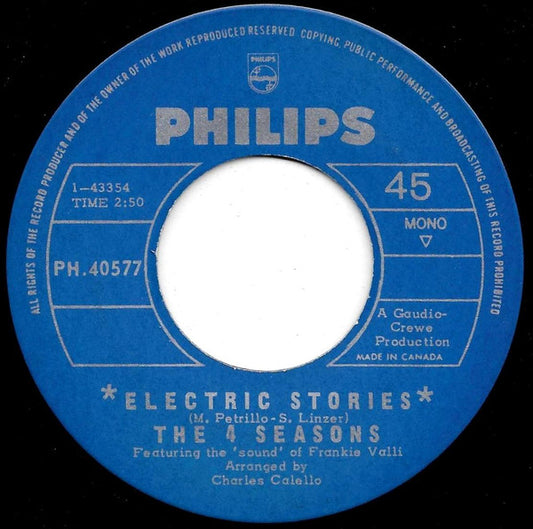 The Four Seasons : Electric Stories (7", Mono)