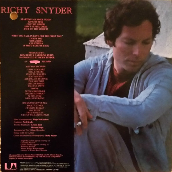 Richie Snyder : Richy Snyder (LP, Album)