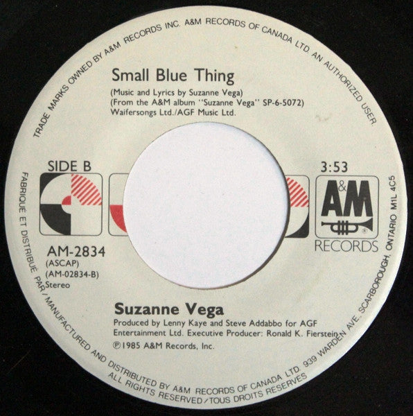 Suzanne Vega Featuring Joe Jackson : Left Of Center (7", Single)