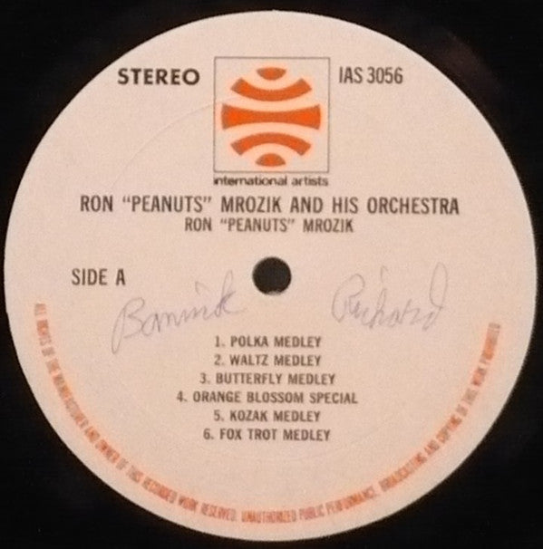 Ron Mrozik : Ron "Peanuts" Mrozik & His Orchestra (LP, Album)