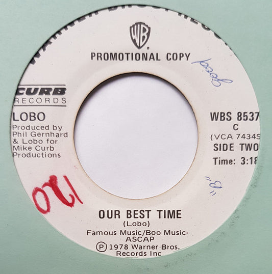 Lobo (3) : You Are All I'll Ever Need (7", Single, Promo)