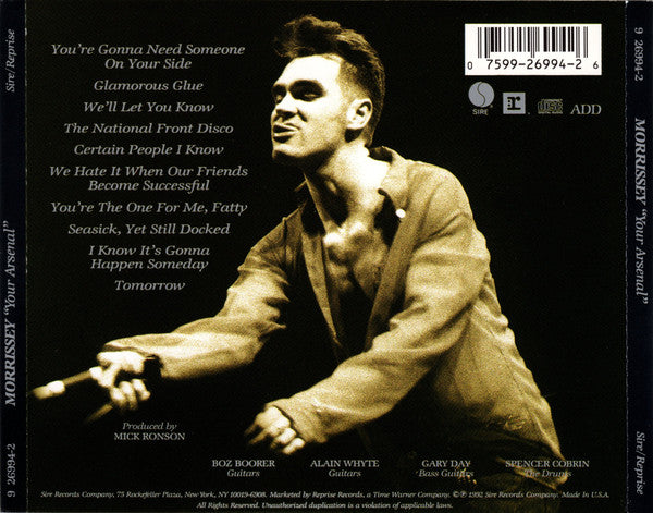 Morrissey : "Your Arsenal" (CD, Album, RE)