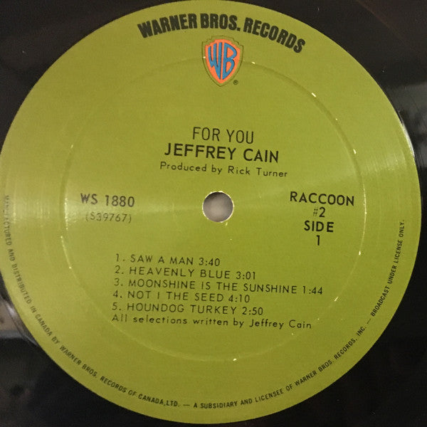 Jeffrey Cain (2) : For You (LP, Album)