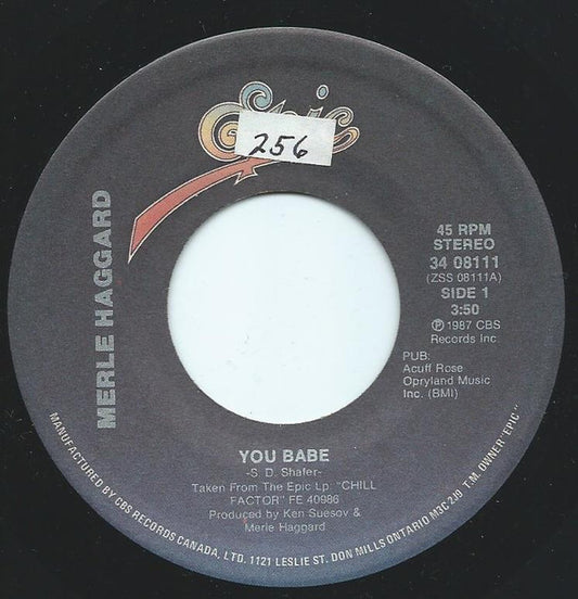 Merle Haggard : You Babe (7", Single)