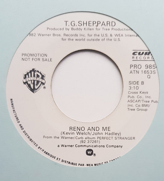 T.G. Sheppard & Karen Brooks : Faking Love (7", Single, Promo)