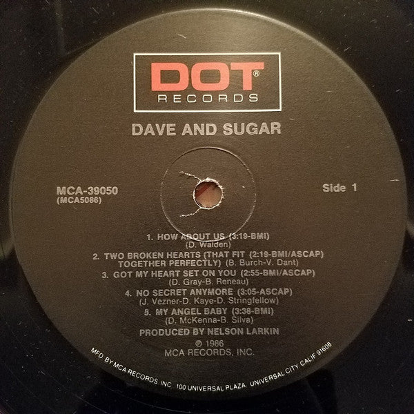 Dave And Sugar : Dave & Sugar (LP, Album, Pin)