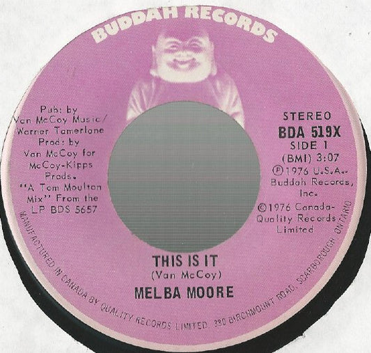 Melba Moore : This Is It (7", Single)