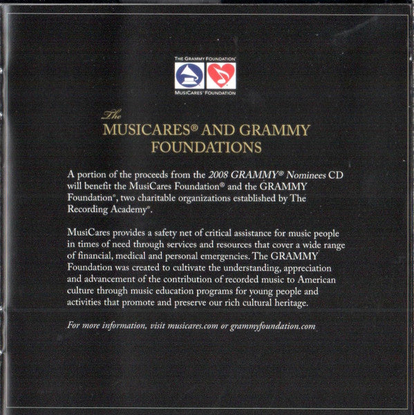 Various : 2008 Grammy Nominees (CD, Comp)