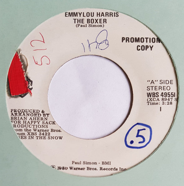 Emmylou Harris : The Boxer (7", Single, Promo)