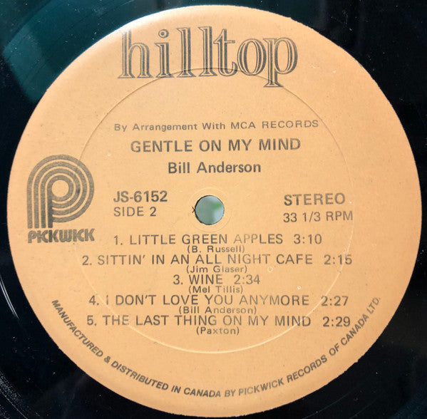 Bill Anderson (2) : Gentle On My Mind (LP, RE)