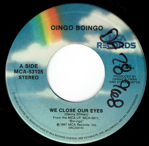 Oingo Boingo : We Close Our Eyes (7", Single)