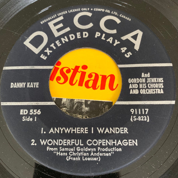 Danny Kaye (2) And Gordon Jenkins and his Orchestra and Chorus ,And Jane Wyman : Danny Kaye Sings Selections From The Samuel Goldwyn Technicolor Production Hans Christian Andersen (2x7", EP)