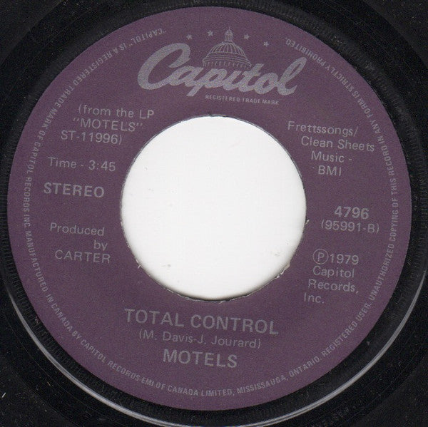 The Motels : Total Control (7")