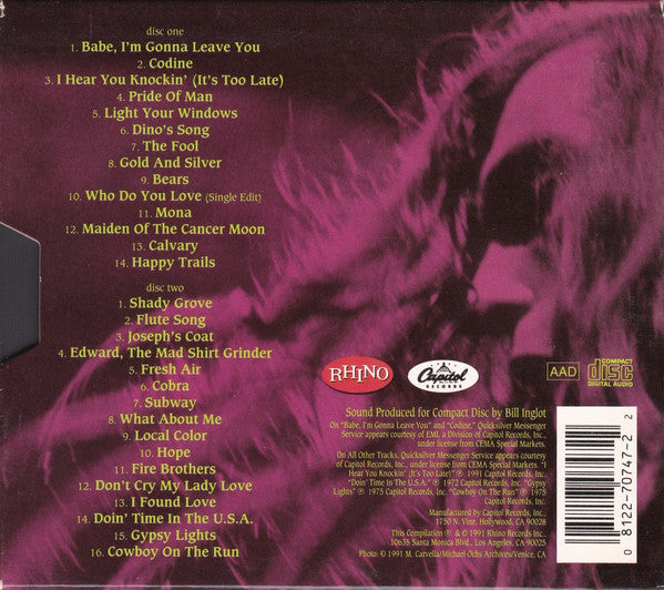 Quicksilver Messenger Service : Sons Of Mercury: (1968-1975) The Best Of (2xCD, Comp)