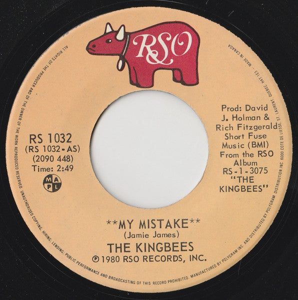 The Kingbees : My Mistake (7", Single)