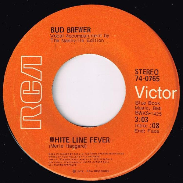 Bud Brewer : Sweet Country Music / White Line Fever (7", Single)