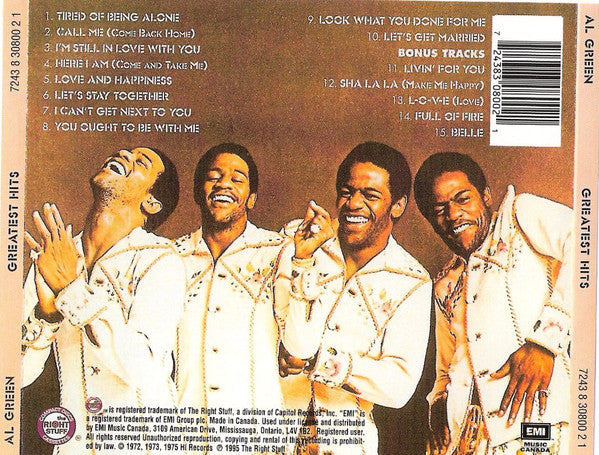 Al Green : Greatest Hits (CD, Comp, RE)