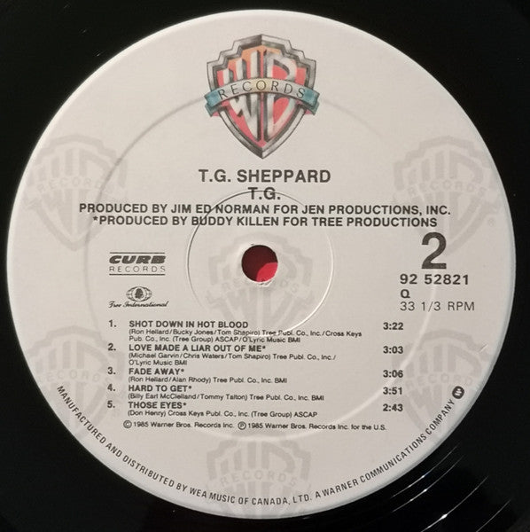 T.G. Sheppard : T.G. (LP, Album)