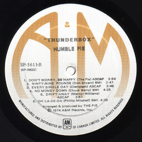 Humble Pie : Thunderbox (LP, Album)