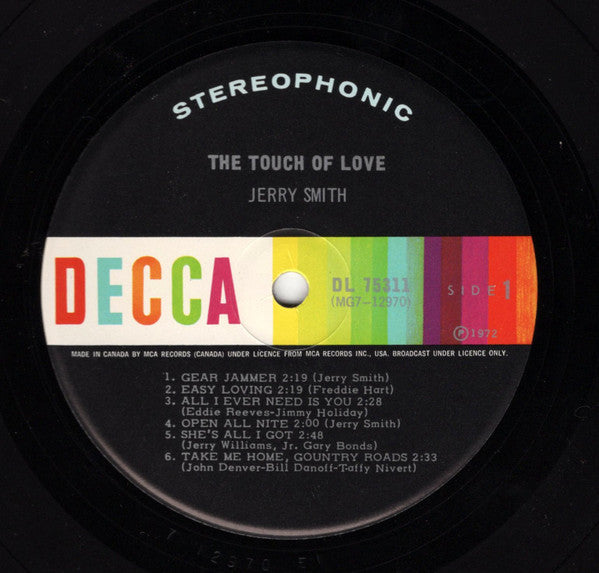Jerry Smith (4) : The Touch Of Love (LP, Album)