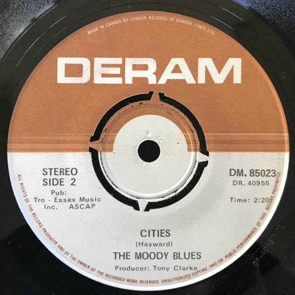The Moody Blues : Nights In White Satin (7", Single, Kno)