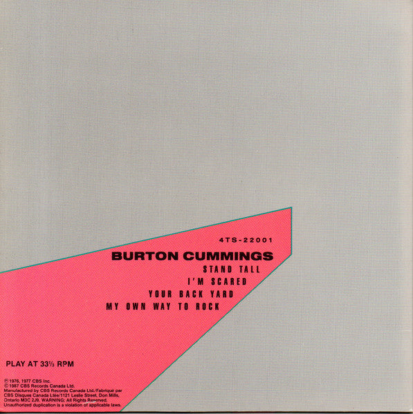 Burton Cummings : 4 Play (Cass, EP, CrO)