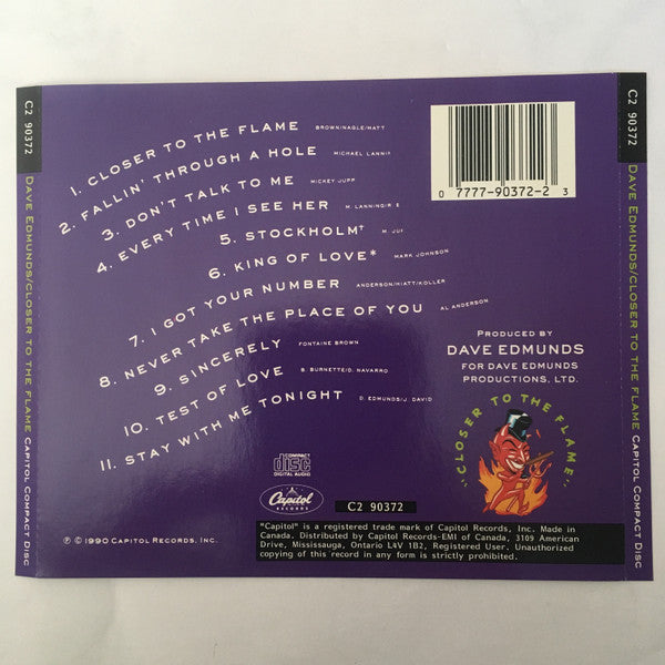 Dave Edmunds : Closer To The Flame (CD, Album)