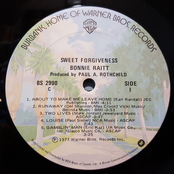 Bonnie Raitt : Sweet Forgiveness (LP, Album)